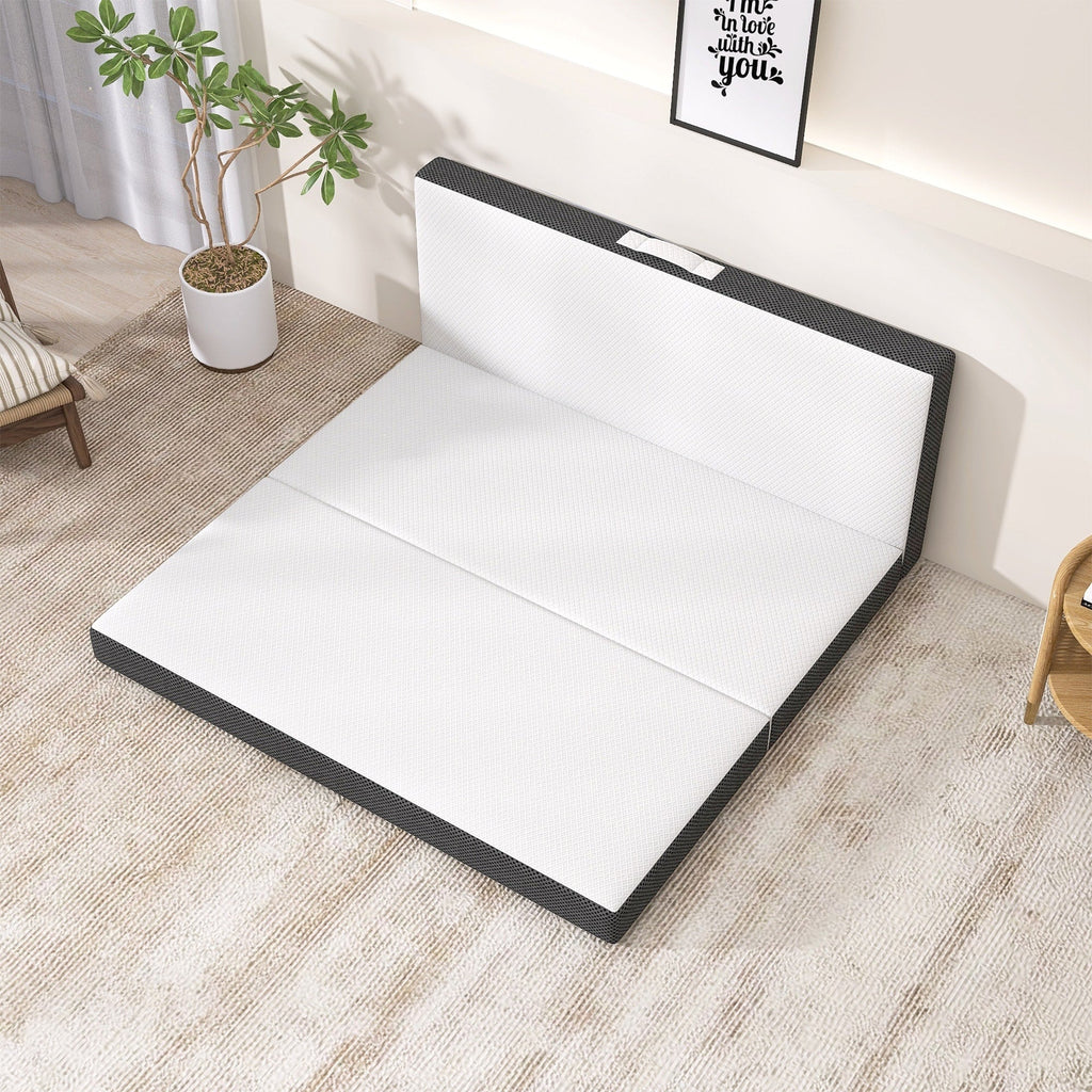 Matelas en mousse à mémoire de forme rafraîchissante à trois volets de 4 pouces