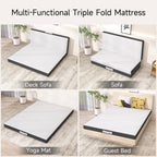 Matelas en mousse à mémoire de forme rafraîchissante à trois volets de 4 pouces