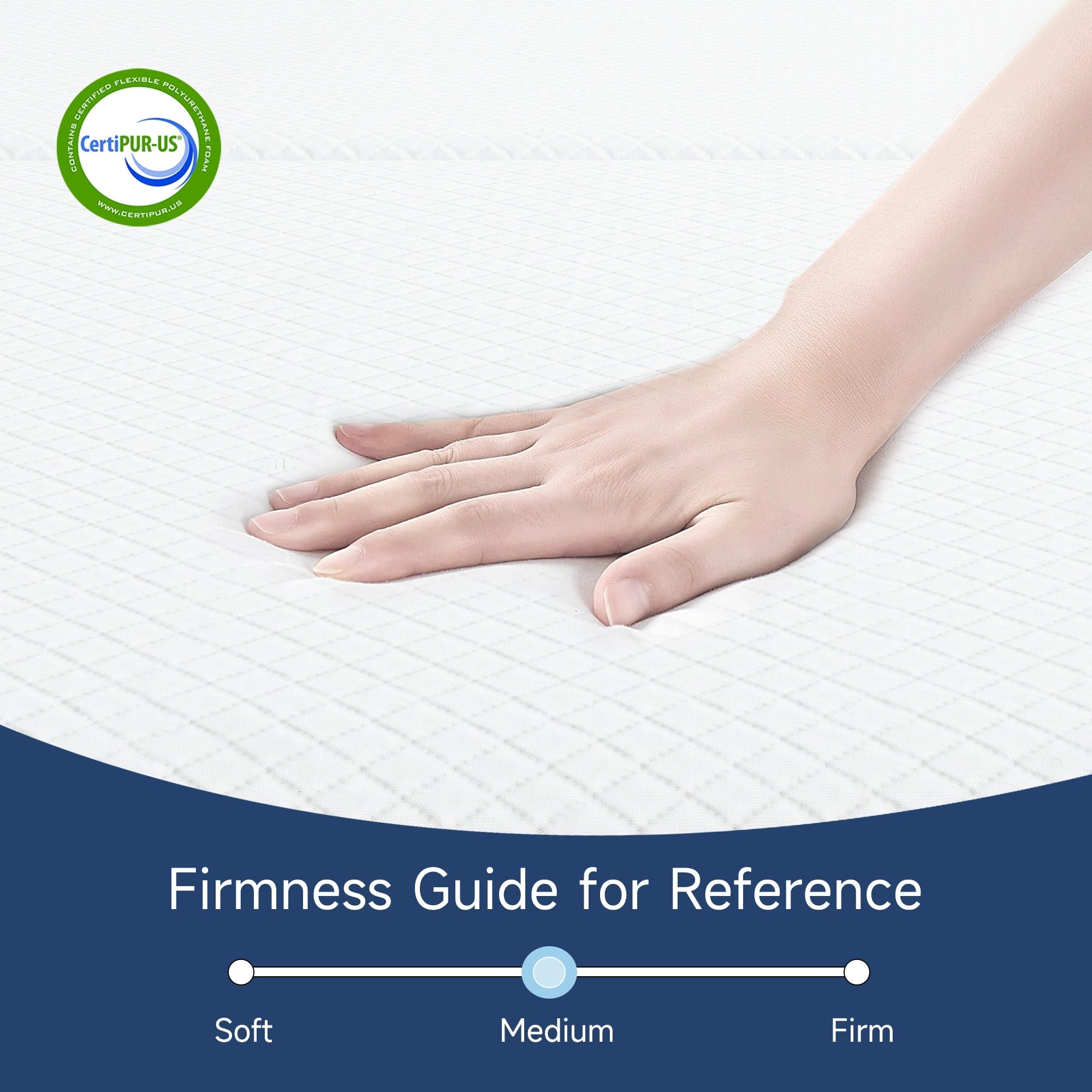 Matelas en mousse à mémoire de forme rafraîchissante à trois volets de 4 pouces