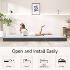 Matelas en mousse à mémoire de forme rafraîchissante à trois volets de 4 pouces