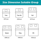 Housses de matelas en mousse à mémoire de forme blanches de 4 pouces