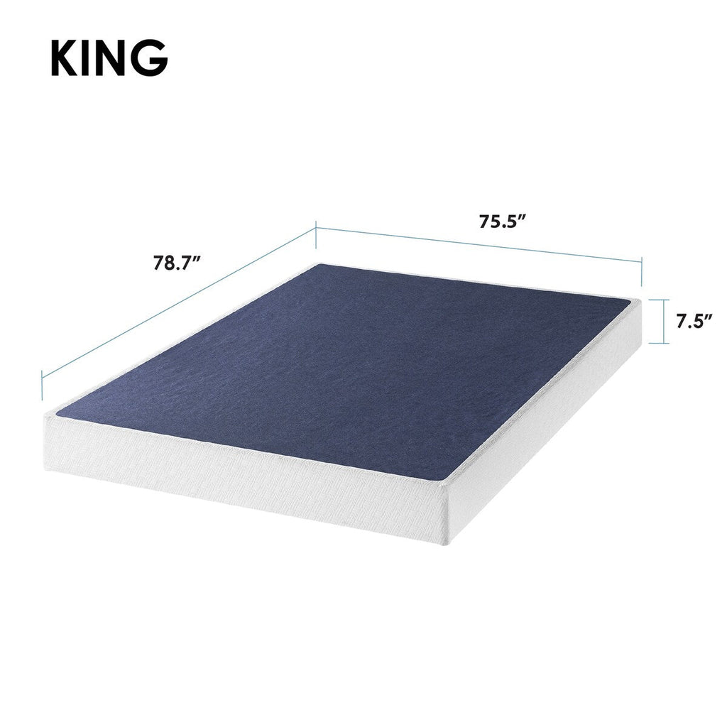 Support de matelas à sommier métallique de 4 et 7,5 pouces avec lattes en bois