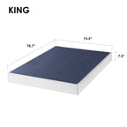 Support de matelas à sommier métallique de 4 et 7,5 pouces avec lattes en bois