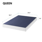 Support de matelas à sommier métallique de 4 et 7,5 pouces avec lattes en bois