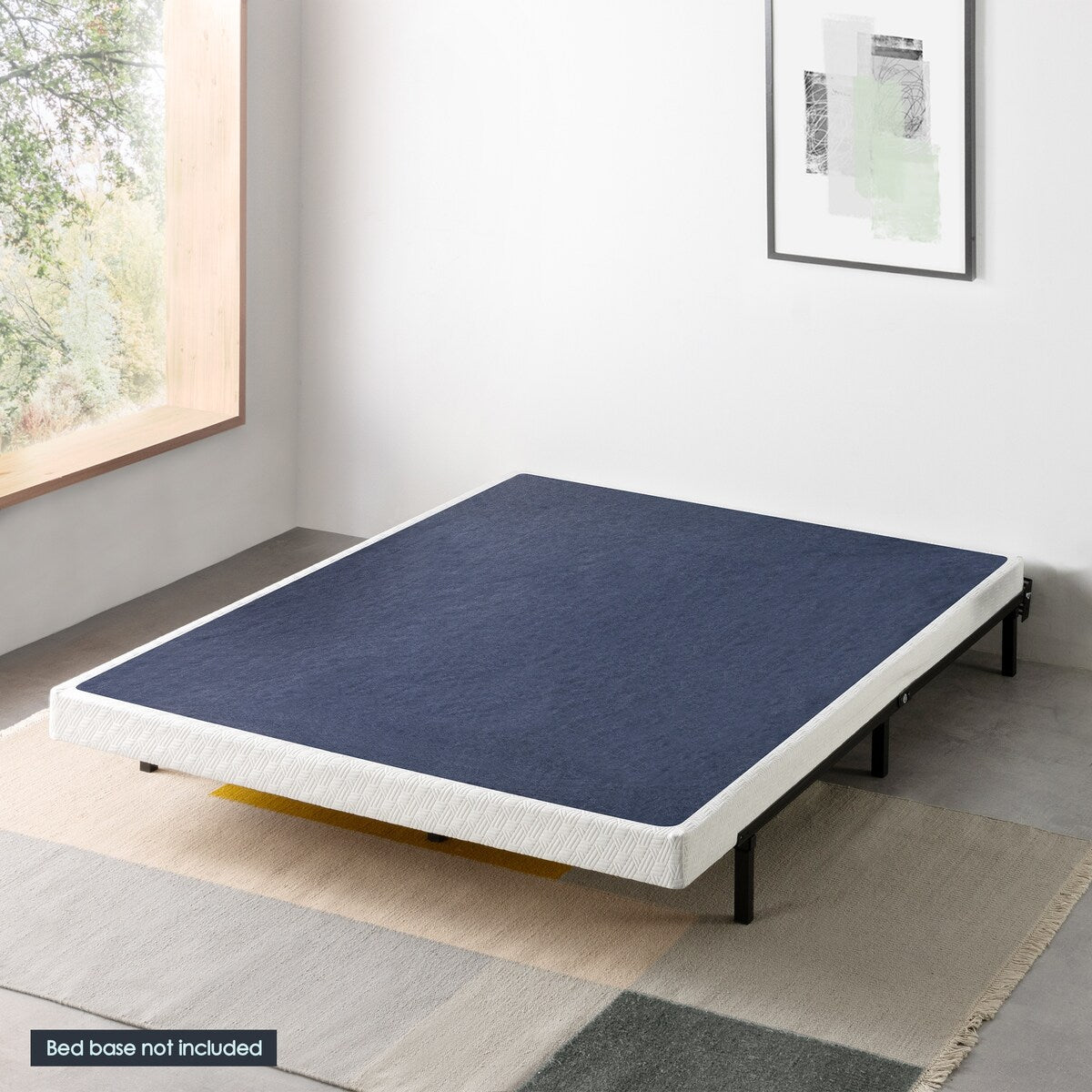 Support de matelas à sommier métallique de 4 et 7,5 pouces avec lattes en bois