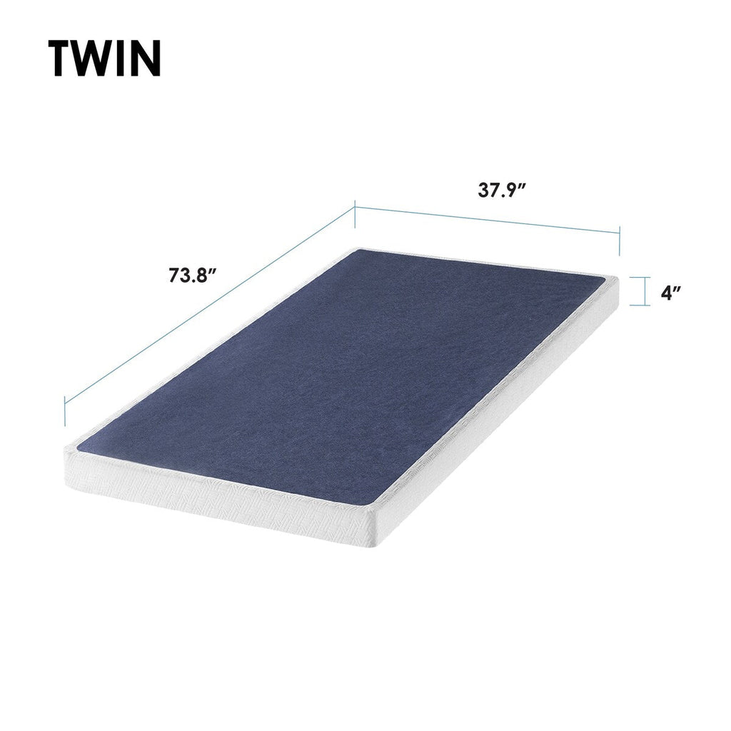 Support de matelas à sommier métallique de 4 et 7,5 pouces avec lattes en bois