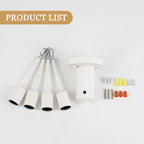 Plafonnier semi-encastré industriel à 4 lampes pour cuisine, salle à manger, chambre à coucher, bureau, salon - N/A