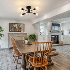 Plafonnier semi-encastré industriel à 4 lampes pour cuisine, salle à manger, chambre à coucher, bureau, salon - N/A