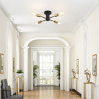 Plafonnier semi-encastré industriel à 4 lampes pour cuisine, salle à manger, chambre à coucher, bureau, salon - N/A