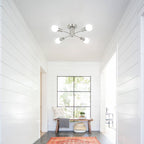 Plafonnier semi-encastré industriel à 4 lampes pour cuisine, salle à manger, chambre à coucher, bureau, salon - N/A