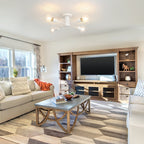 Plafonnier semi-encastré industriel à 4 lampes pour cuisine, salle à manger, chambre à coucher, bureau, salon - N/A