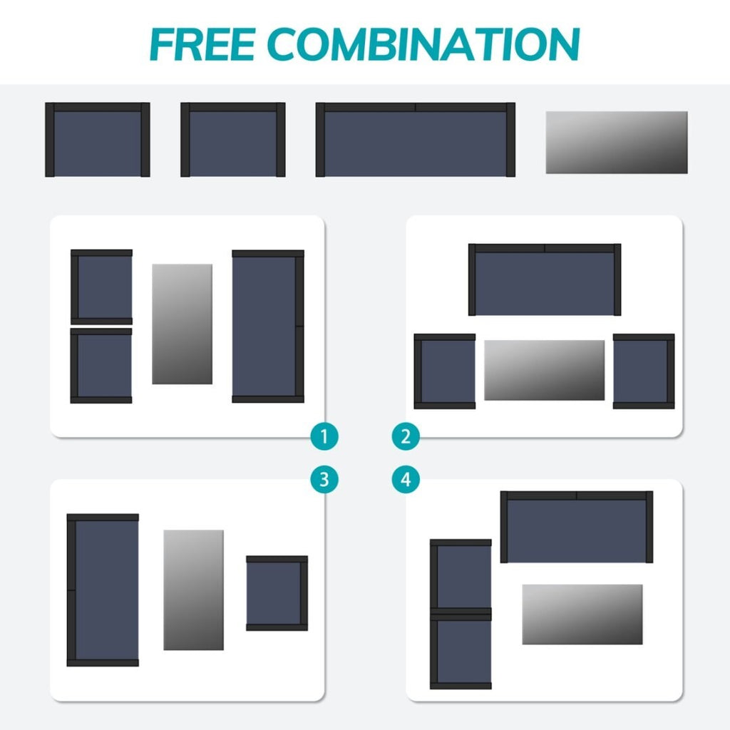 Ensemble de conversation de patio en osier 4 pièces avec canapé et chaise en rotin