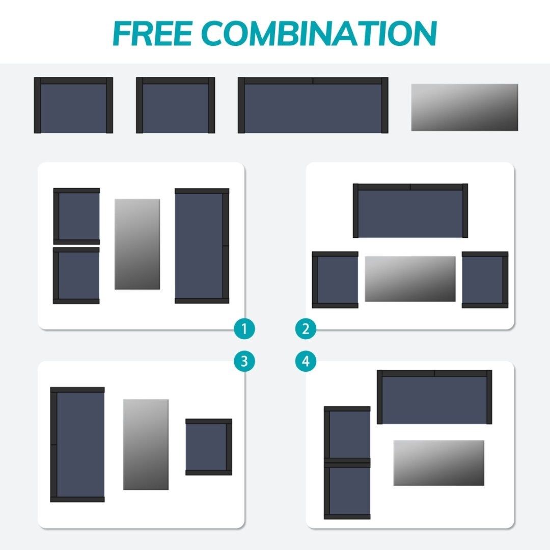 Ensemble de conversation de patio en osier 4 pièces avec canapé et chaise en rotin