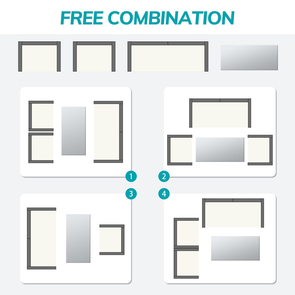 Ensemble de conversation de patio en osier 4 pièces avec canapé et chaise en rotin