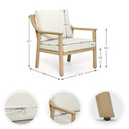 Ensemble de conversation de patio en aluminium 4 pièces avec table d'appoint et coussins