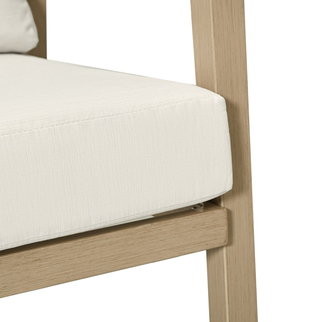 Ensemble de conversation de patio en aluminium 4 pièces avec table d'appoint et coussins