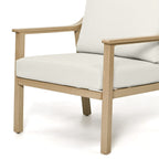 Ensemble de conversation de patio en aluminium 4 pièces avec table d'appoint et coussins