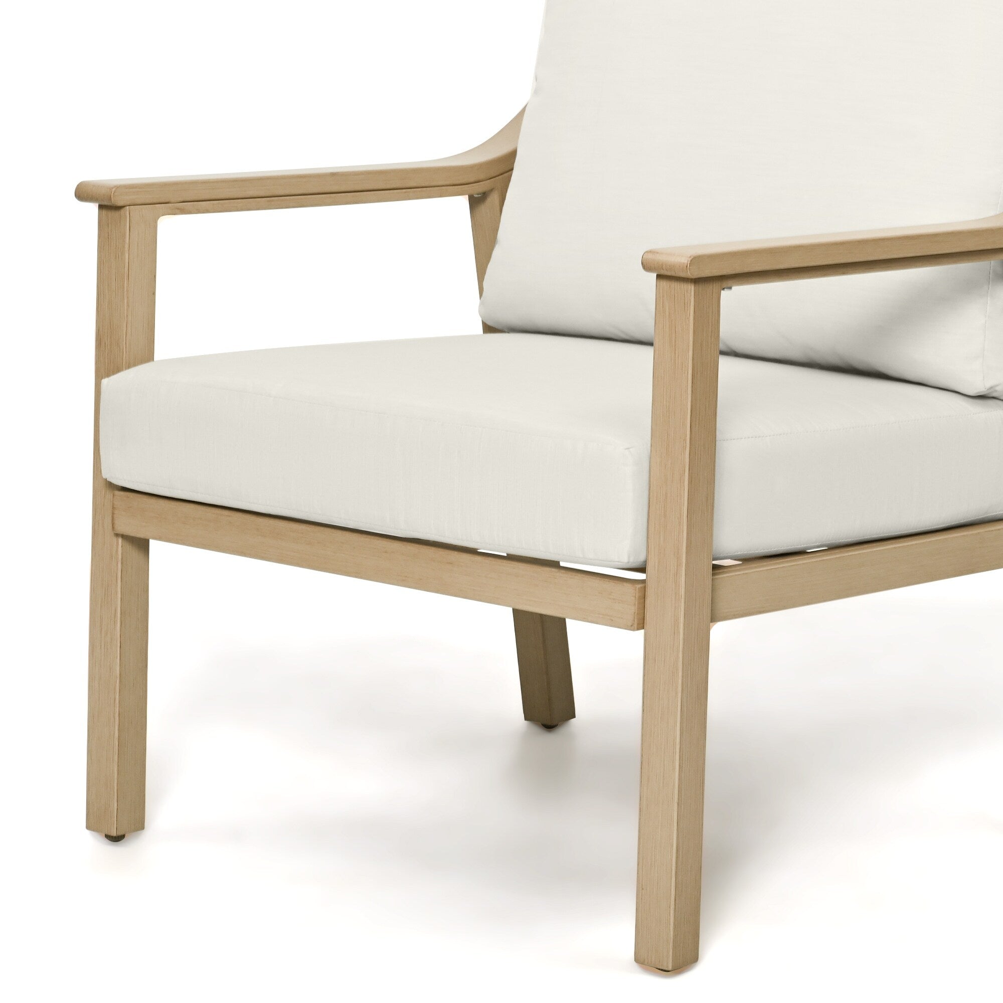 Ensemble de conversation de patio en aluminium 4 pièces avec table d'appoint et coussins