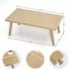 Ensemble de conversation de patio en aluminium 4 pièces avec table d'appoint et coussins