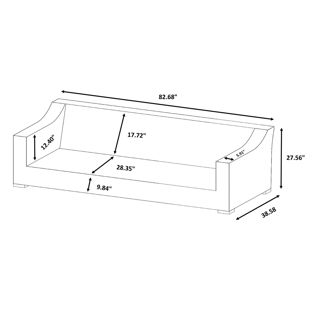 Ensemble de canapés Manhattan rustiques en osier, 4 pièces, avec verre trempé