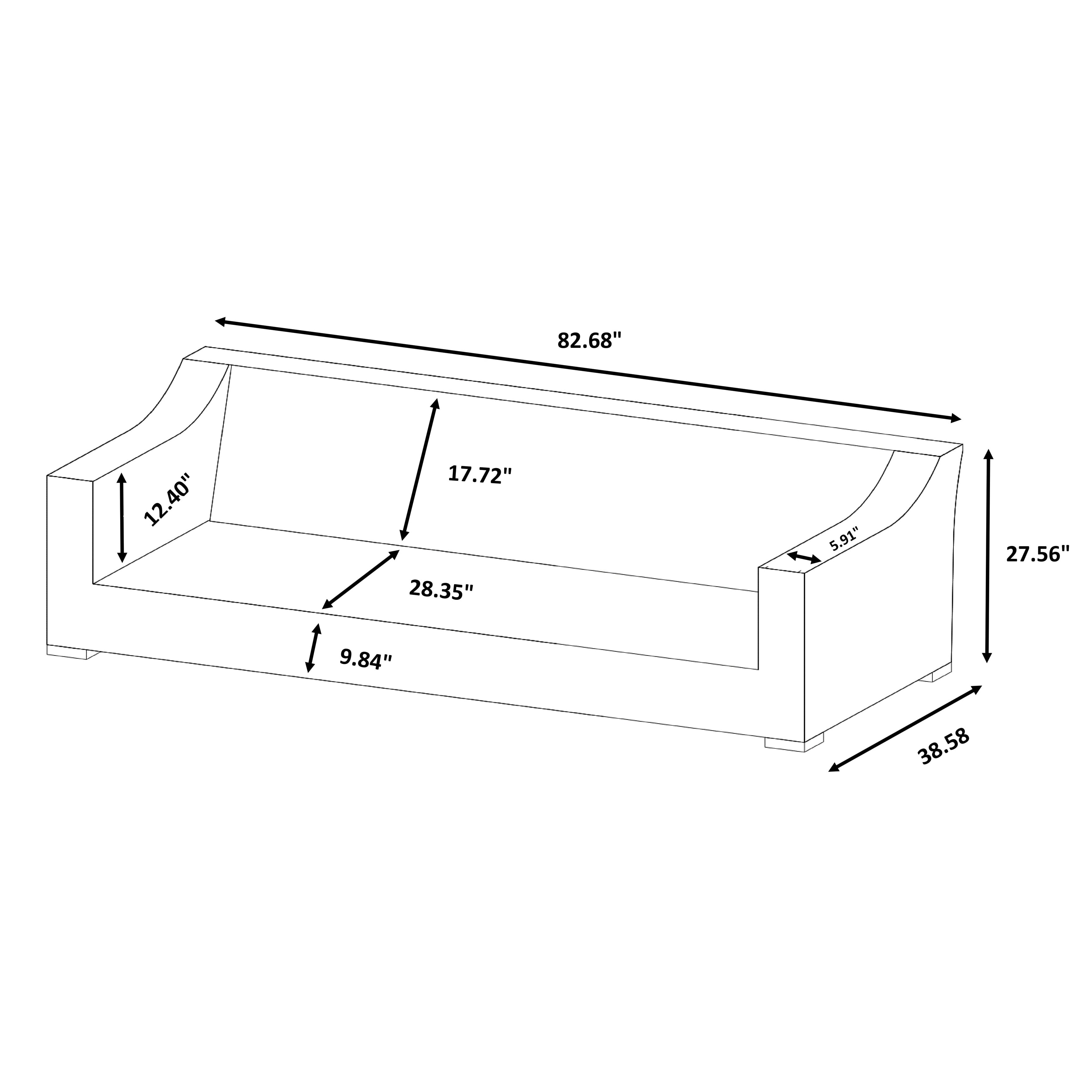 Ensemble de canapés Manhattan rustiques en osier, 4 pièces, avec verre trempé