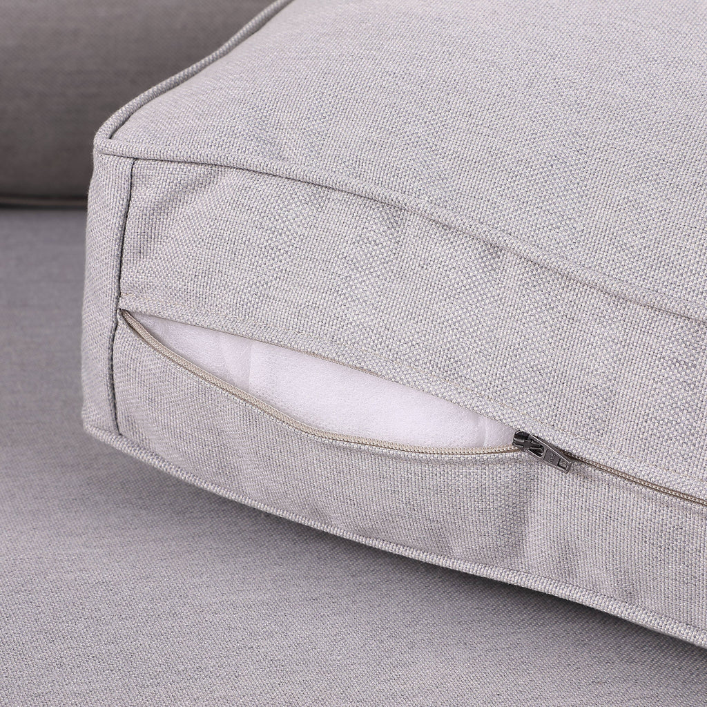 Ensemble de canapés Manhattan rustiques en osier, 4 pièces, avec verre trempé