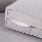 Ensemble de canapés Manhattan rustiques en osier, 4 pièces, avec verre trempé