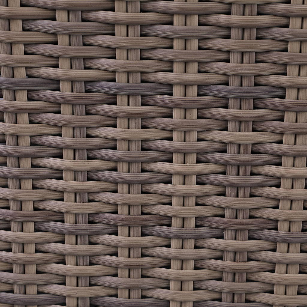 Ensemble de canapés Manhattan rustiques en osier, 4 pièces, avec verre trempé