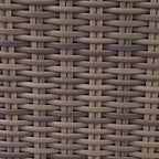 Ensemble de canapés Manhattan rustiques en osier, 4 pièces, avec verre trempé