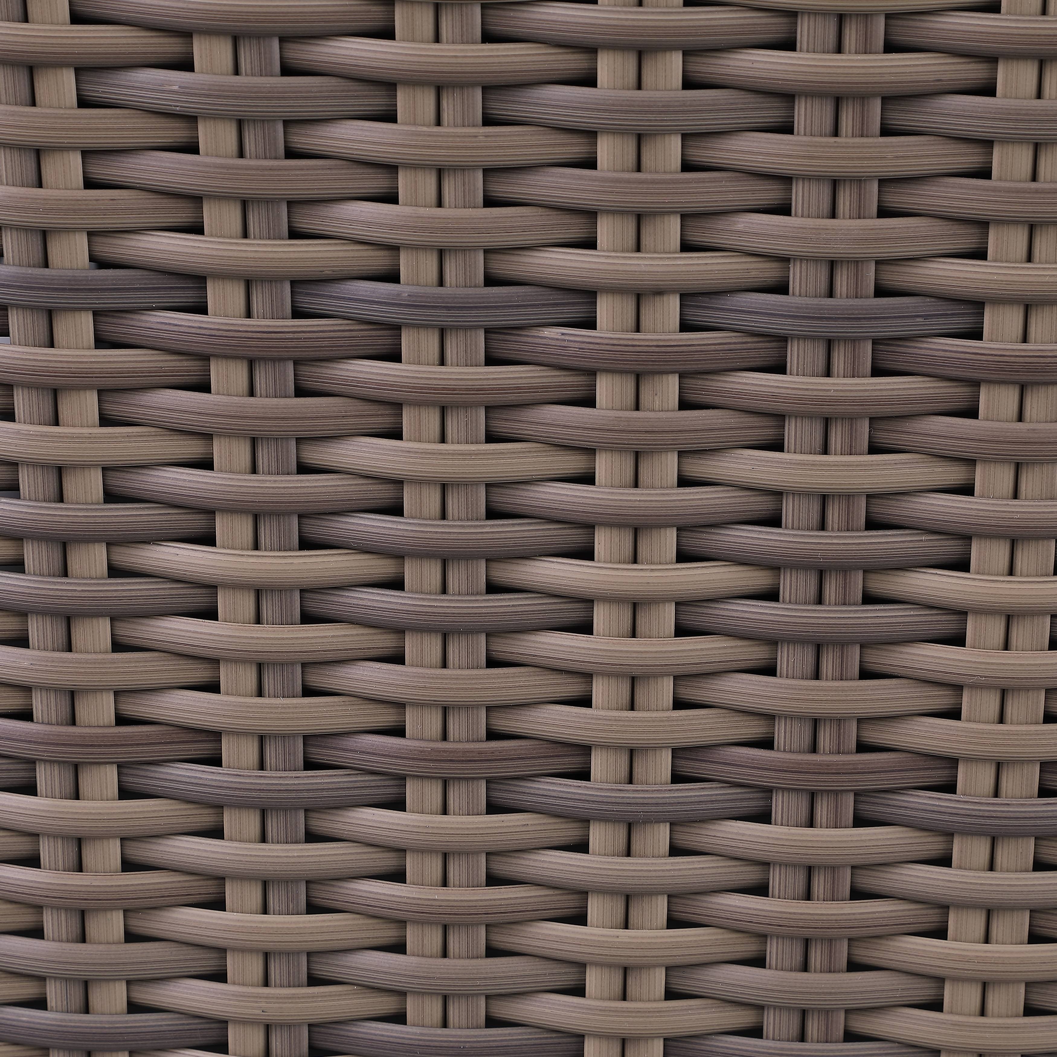 Ensemble de canapés Manhattan rustiques en osier, 4 pièces, avec verre trempé