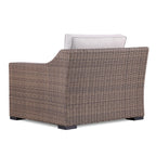 Ensemble de canapés Manhattan rustiques en osier, 4 pièces, avec verre trempé