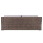 Ensemble de canapés Manhattan rustiques en osier, 4 pièces, avec verre trempé