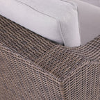 Ensemble de canapés Manhattan rustiques en osier, 4 pièces, avec verre trempé