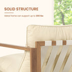 Ensemble de salon de jardin en métal 4 pièces avec coussins