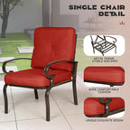 Ensemble de conversation pour patio extérieur en métal 4 pièces