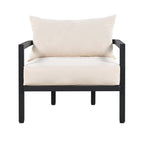 Ensemble de canapés d'extérieur 4 pièces 5 places en acier avec table basse, imperméable, antirouille et anti-UV