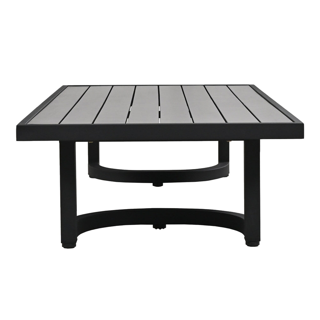 Ensemble de canapés d'extérieur 4 pièces 5 places en acier avec table basse, imperméable, antirouille et anti-UV