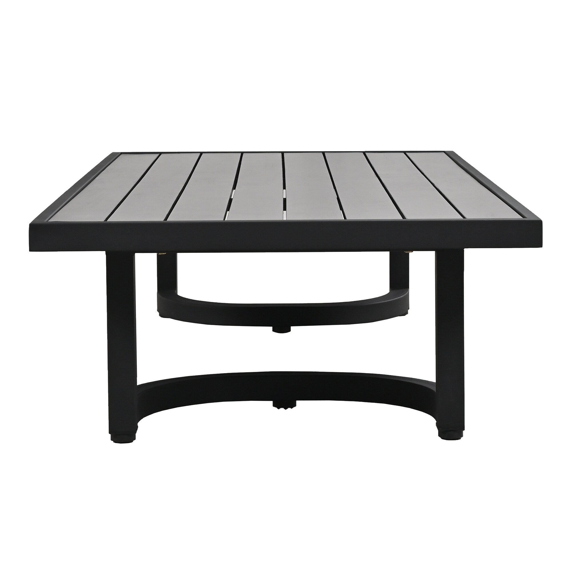 Ensemble de canapés d'extérieur 4 pièces 5 places en acier avec table basse, imperméable, antirouille et anti-UV