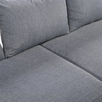 Ensemble de canapés d'extérieur 4 pièces 5 places en acier avec table basse, imperméable, antirouille et anti-UV