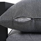 Ensemble de canapés d'extérieur 4 pièces 5 places en acier avec table basse, imperméable, antirouille et anti-UV