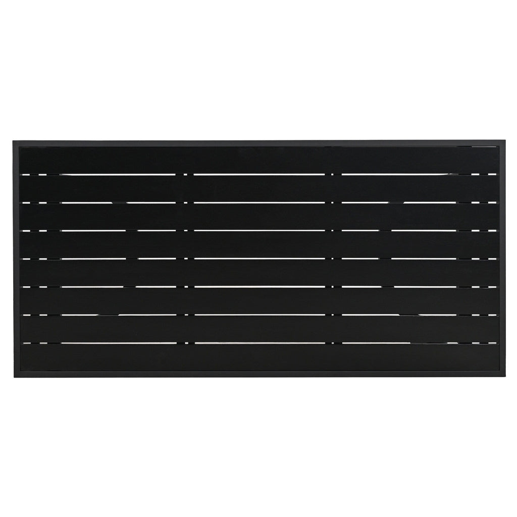 Ensemble de canapés d'extérieur 4 pièces 5 places en acier avec table basse, imperméable, antirouille et anti-UV