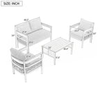 Ensemble de canapés d'extérieur 4 pièces