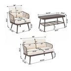 Ensemble de meubles de patio extérieur 4 pièces