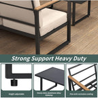 Ensemble de 4 meubles de patio d'extérieur en métal