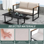 Ensemble de 4 meubles de patio d'extérieur en métal