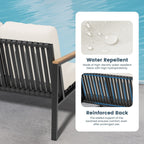 Ensemble de conversation de patio 4 pièces avec coussins et chaises berçantes