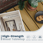 Ensemble de conversation de patio 4 pièces avec coussins et chaises berçantes