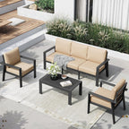 Ensemble de meubles de patio 4 pièces Ensemble de meubles d'extérieur en aluminium