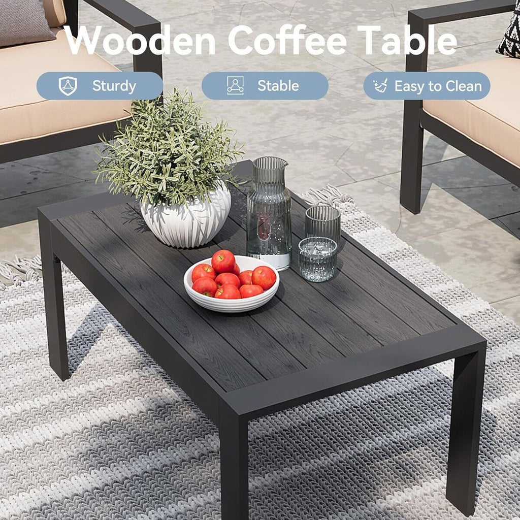 Ensemble de meubles de patio 4 pièces Ensemble de meubles d'extérieur en aluminium