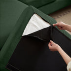 Canapé sectionnel 4 places en U avec méridienne double pour salon